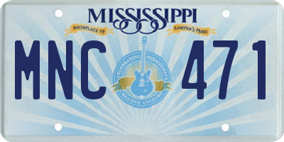 MS license plate MNC471