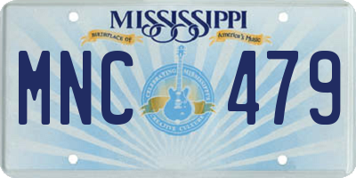 MS license plate MNC479