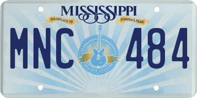 MS license plate MNC484