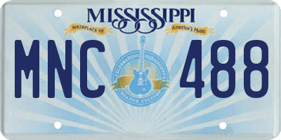 MS license plate MNC488