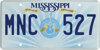 MS license plate MNC527
