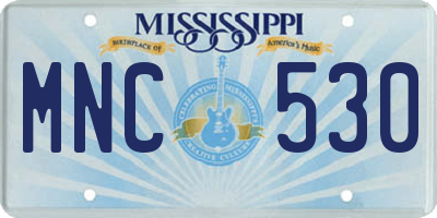 MS license plate MNC530