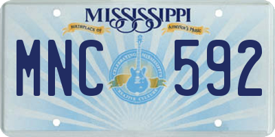 MS license plate MNC592