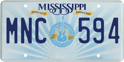 MS license plate MNC594