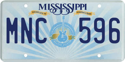 MS license plate MNC596