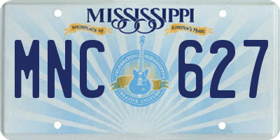 MS license plate MNC627