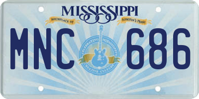 MS license plate MNC686