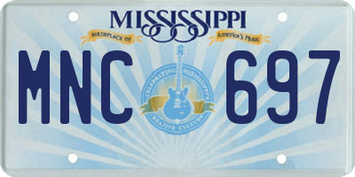 MS license plate MNC697