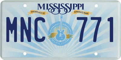 MS license plate MNC771