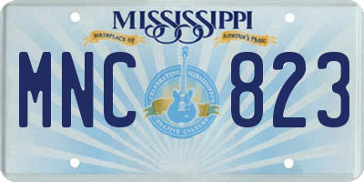 MS license plate MNC823