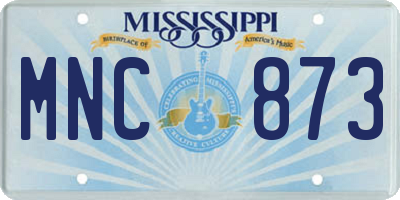 MS license plate MNC873