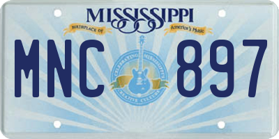 MS license plate MNC897