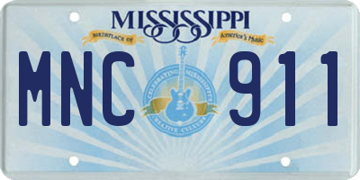 MS license plate MNC911