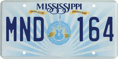 MS license plate MND164