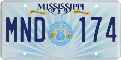 MS license plate MND174