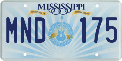MS license plate MND175