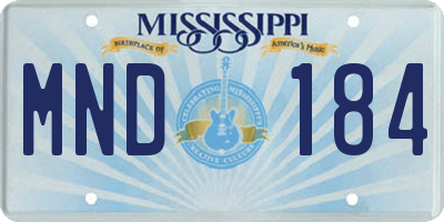 MS license plate MND184