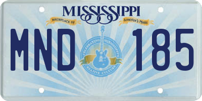 MS license plate MND185