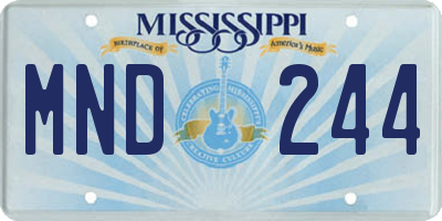 MS license plate MND244