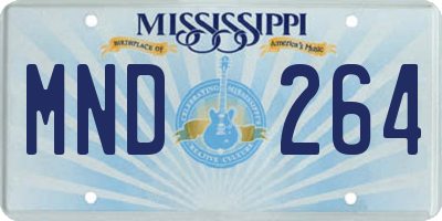 MS license plate MND264