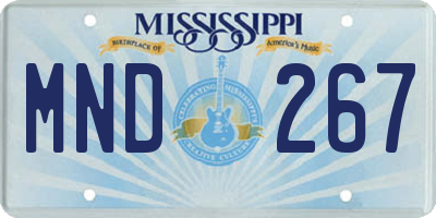 MS license plate MND267