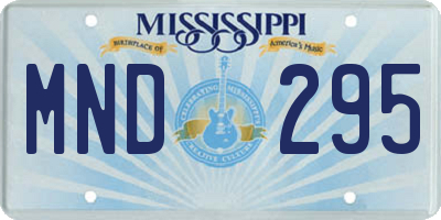 MS license plate MND295