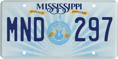 MS license plate MND297