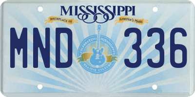 MS license plate MND336
