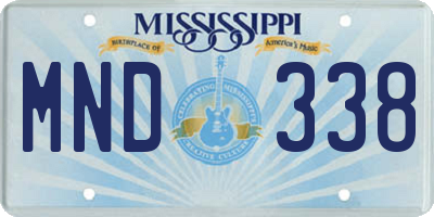 MS license plate MND338