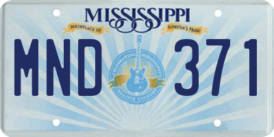 MS license plate MND371