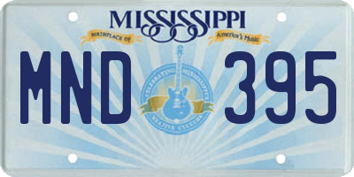 MS license plate MND395