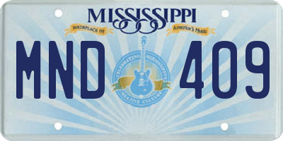 MS license plate MND409