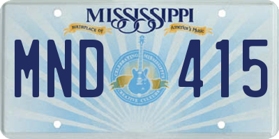 MS license plate MND415