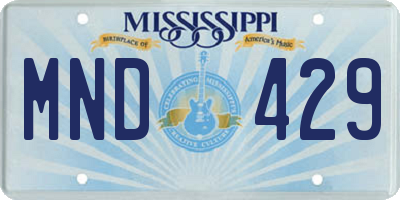 MS license plate MND429