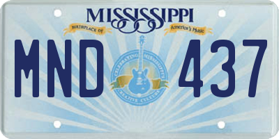 MS license plate MND437