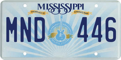 MS license plate MND446