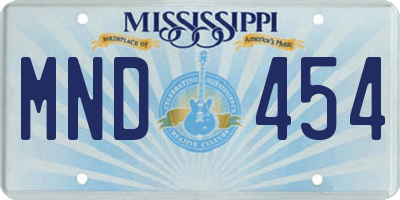 MS license plate MND454
