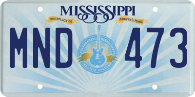 MS license plate MND473
