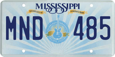 MS license plate MND485