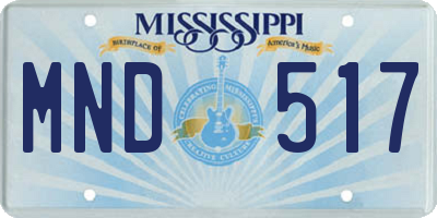 MS license plate MND517