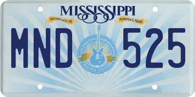 MS license plate MND525