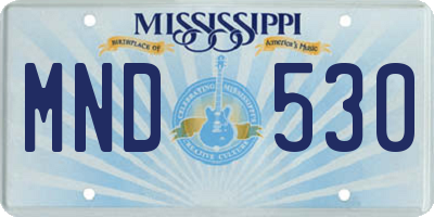 MS license plate MND530
