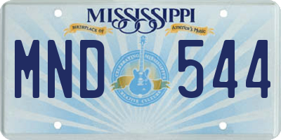 MS license plate MND544