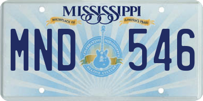 MS license plate MND546