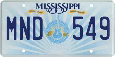 MS license plate MND549