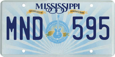 MS license plate MND595