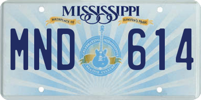 MS license plate MND614