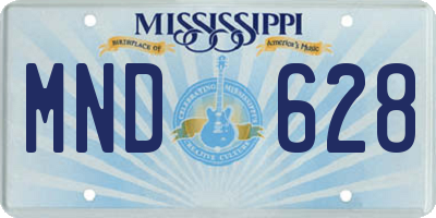 MS license plate MND628