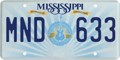 MS license plate MND633