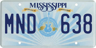 MS license plate MND638